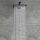 Cabezal de ducha metálico de 10 pulgadas con jets corporales, sistema de ducha de lluvia rectangular montado en la pared, estilo de hotel empotrado en el techo para spa de baño