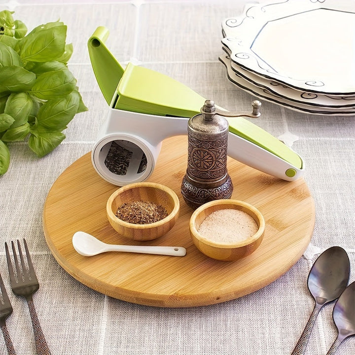 Bandeja Giratoria de Bambú Redonda, 1 ud Bandeja Giratoria de Bambú, Plato Giratorio para Comida, Para Cocina, Armarios, Mesas o Despensa, Contenedores de Condimentos, Estante de Almacenamiento Variado, Bandeja de Servir, Organizador Redondo de Madera