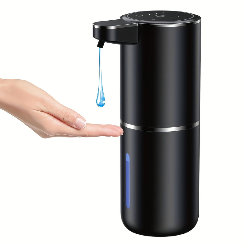 Dispensador automático de jabón en espuma de 12.8 oz con montaje en pared, pantalla de energía, recargable por USB, diseño sin contacto para baño, cocina, hotel y restaurante – Sensor inteligente, solución conveniente e higiénica