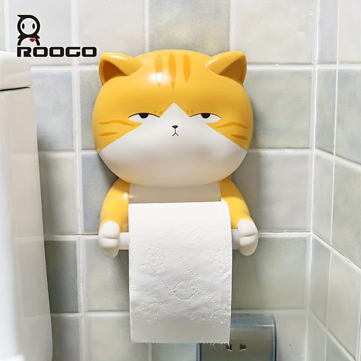 Portarrollos De Papel Higiénico Con Diseño De Ciervo Y Gato, Estante Para Almacenamiento De Toallas De Baño Montado En La Pared, Bonito Dispensador De Papel Higiénico Para Baño, Decoración Del Hogar, 1 Ud.