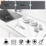 1 pieza, alfombrilla de encimera de textura de mármol blanco, 71.88x52.07 cm, suave, absorbente, a prueba de aceite, resistente al calor, antideslizante y fácil de limpiar. Ideal para encimera, lavavajillas, lavadora, secadora, cocina de inducción y plan