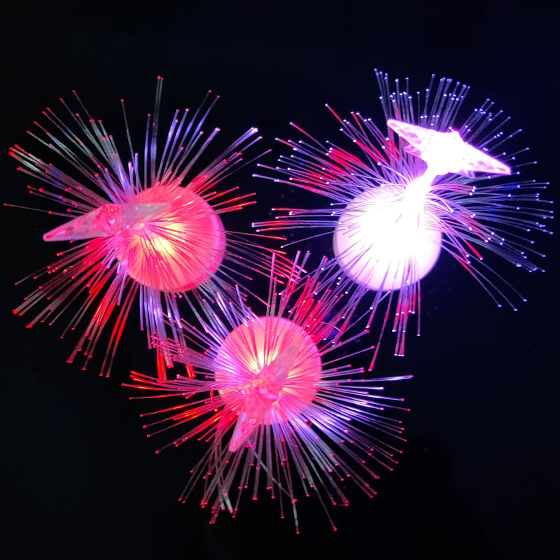 Árbol de Fibra Óptica con Luz Cambiante de Color LED - Árbol de Fibra Óptica Luminoso, 14*3.6cm