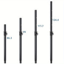 Poste de Altavoz Metálico Ajustable en Altura con Varilla Roscada M20 y Conector Jack de 35mm - Extensores Negros Resistentes para Subwoofers, Montaje Fácil para Sonido En Vivo y Actuaciones Escénicas