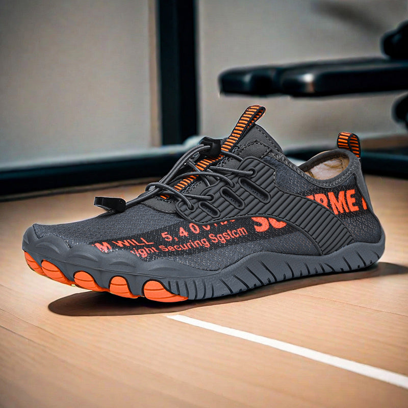 Zapatos de Agua Antideslizantes para Hombre - Parte Superior Ligera con Estampado de Letras Amarillo y Brillante, Suela de TPU para Exteriores, Ropa Casual, Zapatos de Agua al Aire Libre | Zapatillas Modernas | Suela de TPU Duradera, Calzado de Alta Cali