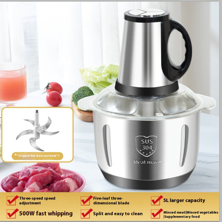 Molino de carne y licuadora multifunción para el hogar, adecuado para mezclar carne picada y verduras, ideal para uso doméstico y comercial, diseño conveniente.