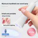 Secador de Uñas Portátil con Alimentación USB, Diseño Cilíndrico Compacto para Uñas de Manos y Pies con Estampado Blanco y Rosa, Accesorio Ideal para Manicura en Casa—Regalo Perfecto para Mujeres en 10 Ocasiones Especiales (Navidad, Halloween, Pascua, Dí