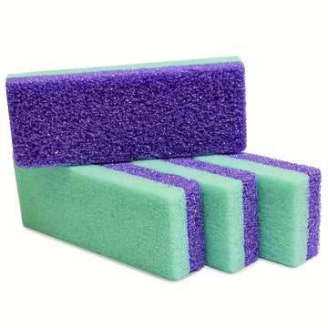 2 pares de set de cuidado para pies con piedra pómez doble cara, herramienta exfoliante reutilizable de polipropileno, fórmula sin alcohol, textura rugosa y suave, ideal para regalos de vuelta al cole o Día de la Madre
