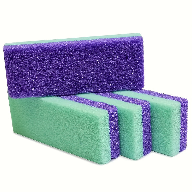 2 pares de set de cuidado para pies con piedra pómez doble cara, herramienta exfoliante reutilizable de polipropileno, fórmula sin alcohol, textura rugosa y suave, ideal para regalos de vuelta al cole o Día de la Madre