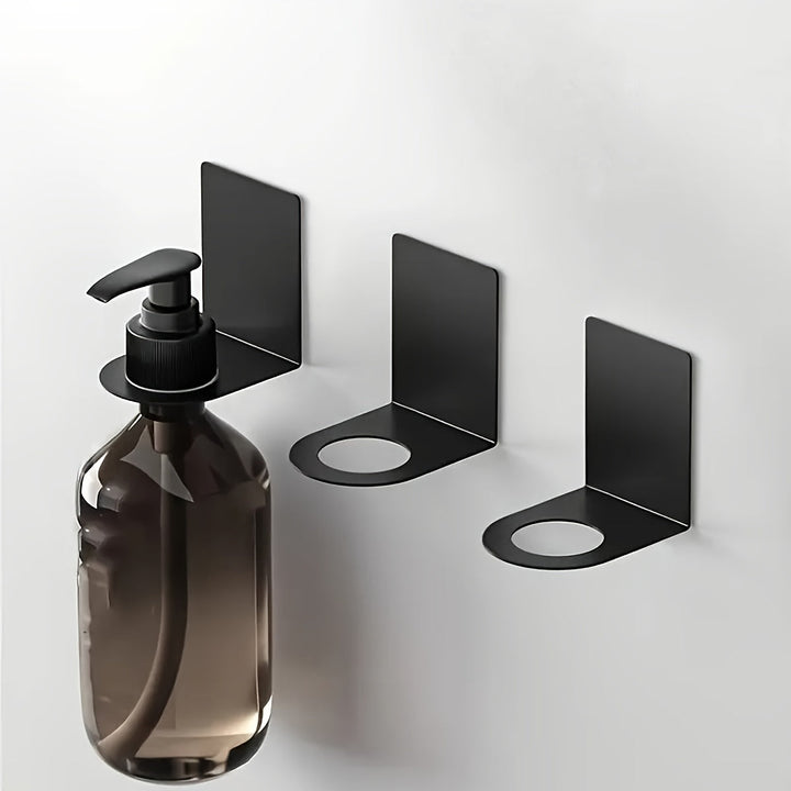 1pc Estante de Almacenamiento de Acero Inoxidable para Baño Montado en la Pared, Soporte para Champú, Jabón y Gel de Ducha sin Taladro con Barra para Toallas, Estante Multifuncional para Cocina y Baño, Ganchos de Utilidad