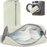Bolsa para lavar zapatos en lavadora, limpieza profunda 360°, bolsa reutilizable para lavadora y secadora, protege tenis y zapatos deportivos, evita manchas, tamaño 39 cm x 19 cm, cierre invisible duradero, protección completa para zapatos y lavadora, ju