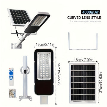 Farola Solar Sin Factura de Electricidad, Bombillas LED Ultrabrillantes, Luces Solares con Batería de Gran Capacidad Adecuadas para Iluminación de Jardines, Garajes, Patios y Caminos