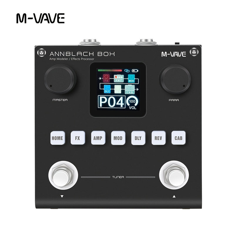 Guitarra eléctrica digital M-VAVE con efectos integrados BLACKBOX, caja pequeña negra multifunción, altavoz monobloque para teléfono móvil y grabación analógica de sonido