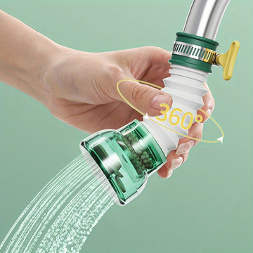 Extensor de grifo ajustable, cabezal de ducha giratorio 360°, plástico, portátil para bañar y duchar mascotas, accesorio de fregadero de cocina de fácil instalación.