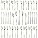 Juego de cubiertos de 30 piezas, cubiertos de acero inoxidable con acabado pulido espejo, incluye cuchillos para carne, tenedores de cena, cucharas, cucharas de café, tenedores de postre, aptos para lavavajillas, ideales para uso doméstico y en restauran