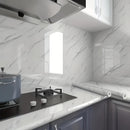 1 Rollo de Papel Autoadhesivo de Mármol - Película Impermeable y Resistente al Aceite para Encimeras, Lavabos, Gabinetes y Cajones - Pegatina Decorativa con Diseño Realista de Mármol