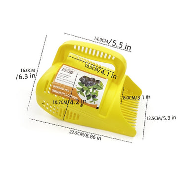 Recogedor de Arándanos Eficiente - Cosechadora Manual Fácil de Usar con Canasta de Malla Metálica, Sin Necesidad de Energía, Diseño Portátil para Jardín y Huerto | Mango Ergonómico, Construcción de Plástico Duradero, Suave con las Bayas, Equipo para Huer