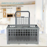 1pc Cesta Plegable para Platos con Porta-Cubiertos - Ahorra Espacio, Fácil de Limpiar, Plástico Duradero, Compatible con el 99% de los Lavavajillas de Tamaño Completo - Ideal para Almacenamiento de Cuchillos y Tenedores, Estante para Secar Platos