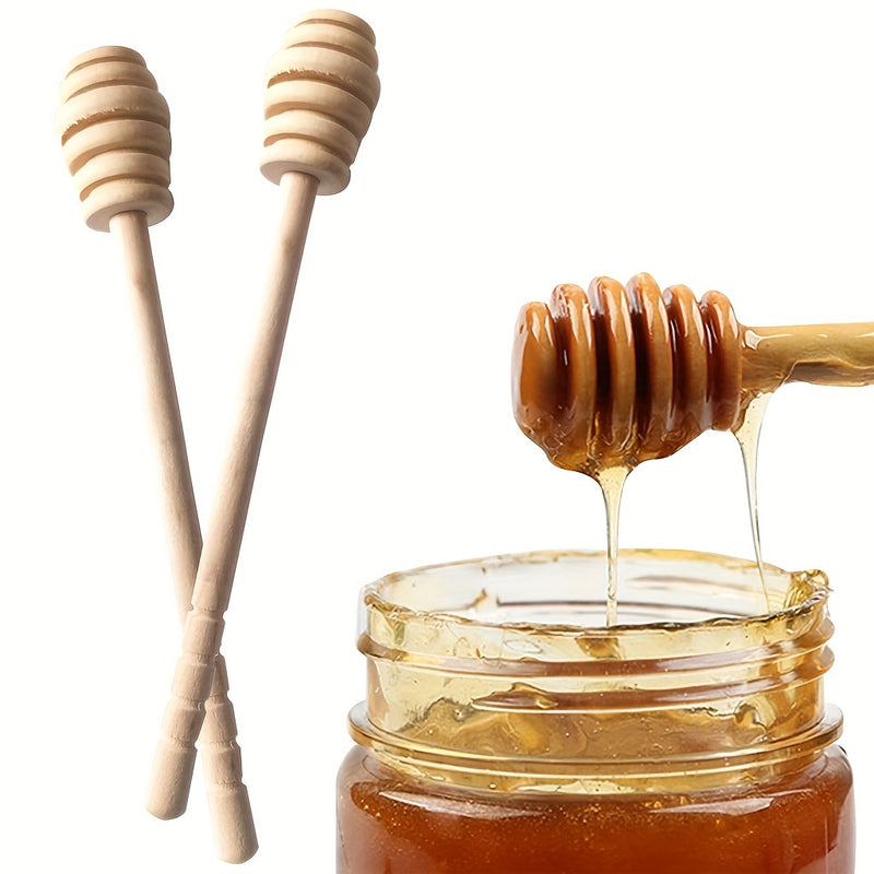 1pc Cuchara de Miel de Madera Premium, Práctica Cuchara de Miel con Mango Largo, Utensilio de Cocina para Verter y Mezclar Fácilmente