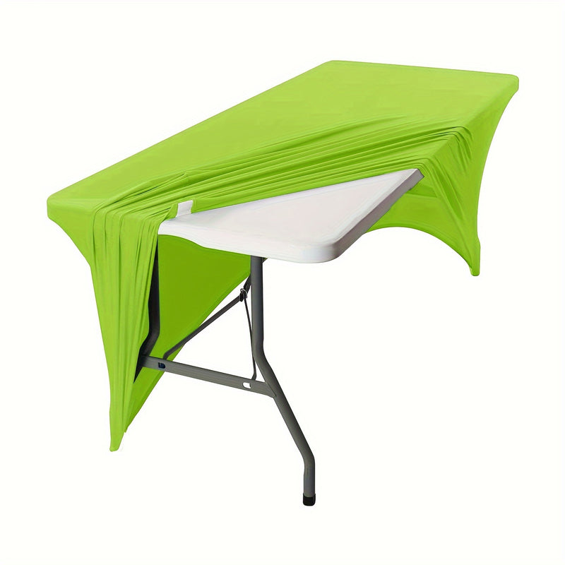 1pc Mantel Rectangular de Poliéster Elástico, Cubierta Lavable para Decoración de Cocina, Bodas, Cumpleaños, Fiestas, Exposiciones de Artesanía, Eventos de Bar, Fiestas al Aire Libre, Festivales de Cócteles, Mantelería, Cobertura Completa, Exposiciones d
