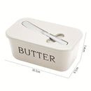 Recipiente para mantequilla de grado alimenticio PP premium DEHOV'S con cuchillo - Grande, duradero y fácil de limpiar, mantenedor de frescura para mostrador - Ideal para uso en el hogar, diseño elegante, plástico resistente