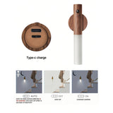 1pc/3pcs Luz Nocturna con Sensor de Movimiento, Lámpara Magnética para Pared, Luz LED Recargable por USB en Barra, Luz Inalámbrica para Escaleras y Armarios de Madera Interior para Pasillo