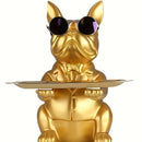 1pc Organizador de Llaves con Diseño de Perro Cartoon - Decoración para Mesa de Entrada en Resina con Gafas y Llavero, Uso Interior/Exterior, Sin Necesidad de Electricidad, Regalo Único para Hogar o Oficina