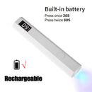 Mini luz para uñas con pantalla LED, recargable, secado rápido, compacta, portátil, mano y pie, solidifica todas las herramientas de arte de uñas en gel