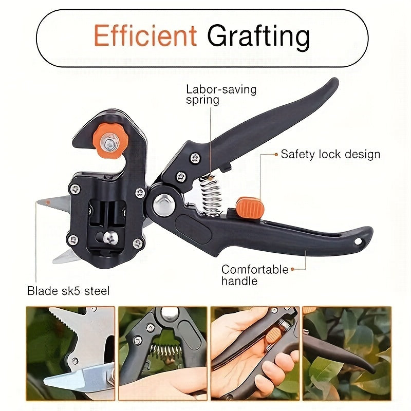 1 pza. Tijeras de podar clásicas de acero inoxidable para jardín, podadora de injerto, herramienta de poda de árboles frutales para jardineros y agricultores.