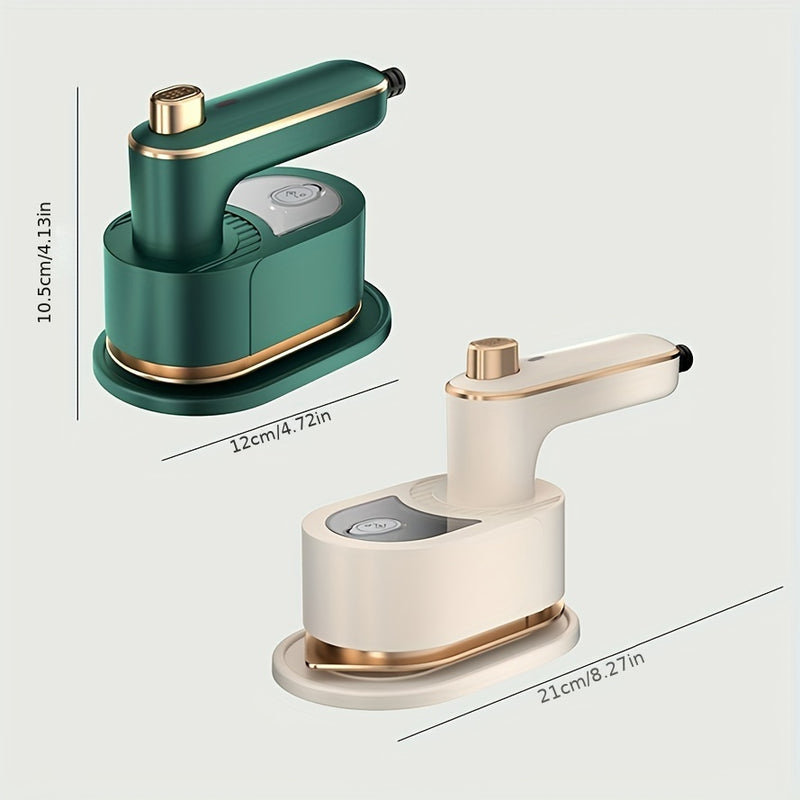Plancha de vapor portátil compacta, mini plancha de viaje con calentamiento rápido, plancha plegable y giratoria para ropa, plancha de vapor manual liviana