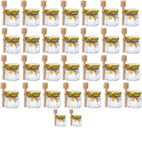 Elegante tarro de vidrio hexagonal mini con tapa dorada y cubo de madera, perfecto para conservación natural y fiestas - empaquetado múltiple para bodas y regalos de novia, tarro de miel de vidrio transparente familiar con tapa, tarro de vidrio transpare