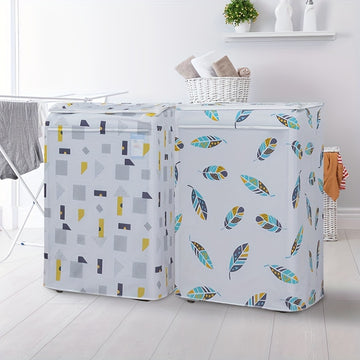 [Funda Impermeable para Lavadora] Funda Impermeable para Lavadora de 1 ud de PEVA Gruesa y Duradera - Diseño Protector con Tapa Abatible para Uso en el Hogar