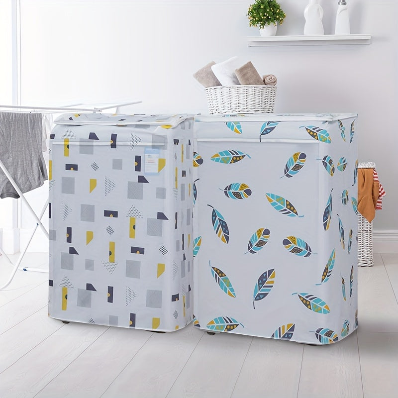[Funda Impermeable para Lavadora] Funda Impermeable para Lavadora de 1 ud de PEVA Gruesa y Duradera - Diseño Protector con Tapa Abatible para Uso en el Hogar