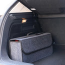 Organizador de maletero de coche de fieltro plegable de 2 mm de peso ligero - Caja de almacenamiento portátil que ahorra espacio con cierre seguro, fácil inserción e instalación para la organización del interior del coche, diseño plegable, característica