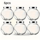 3pcs/6pcs tarro de vidrio multifuncional y elegante con tapa sellada, ideal para almacenar bocadillos, frutos secos y productos secos