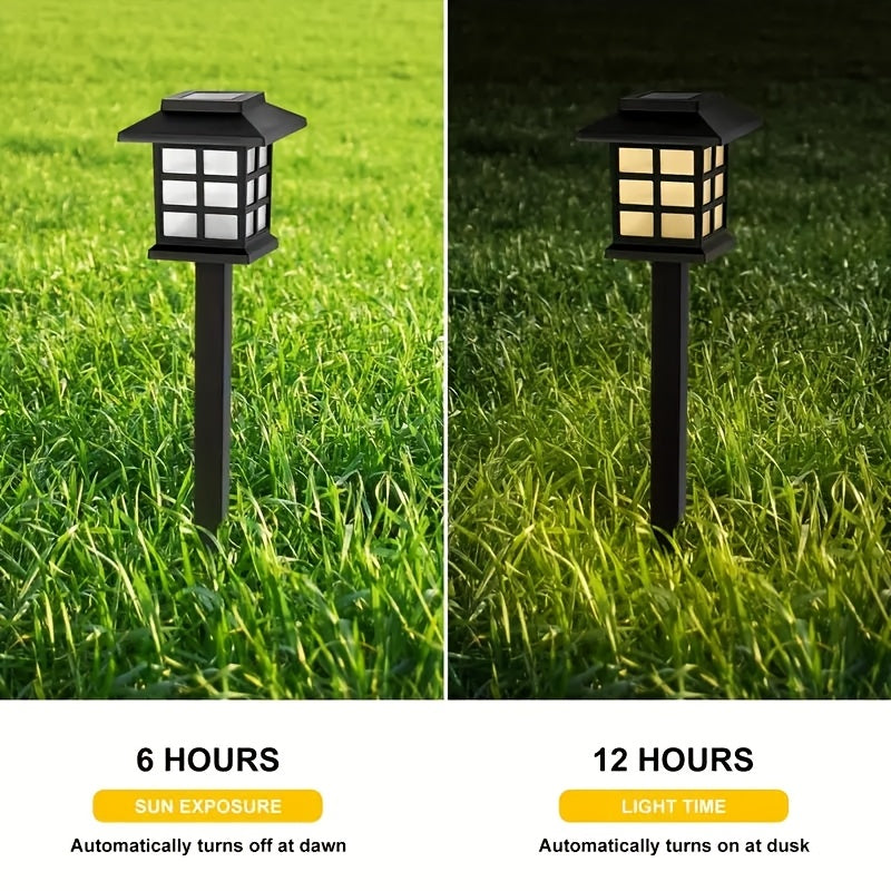 Luces Solares Exteriores Nuevas, 12 Piezas de Farolas Solares Adecuadas para Iluminación Brillante en Senderos, Ideales para Jardines y Caminos al Aire Libre
