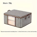 1 Bolsa de Almacenamiento de Gran Capacidad con Estampado de Pata de Gallo y Ventana de Visualización - Tela No Tejida Duradera, Organizador de Ropa Antipolvo y Resistente a la Humedad con Doble Cremallera y Asas - Ideal para Uso Doméstico y de Viaje, Al