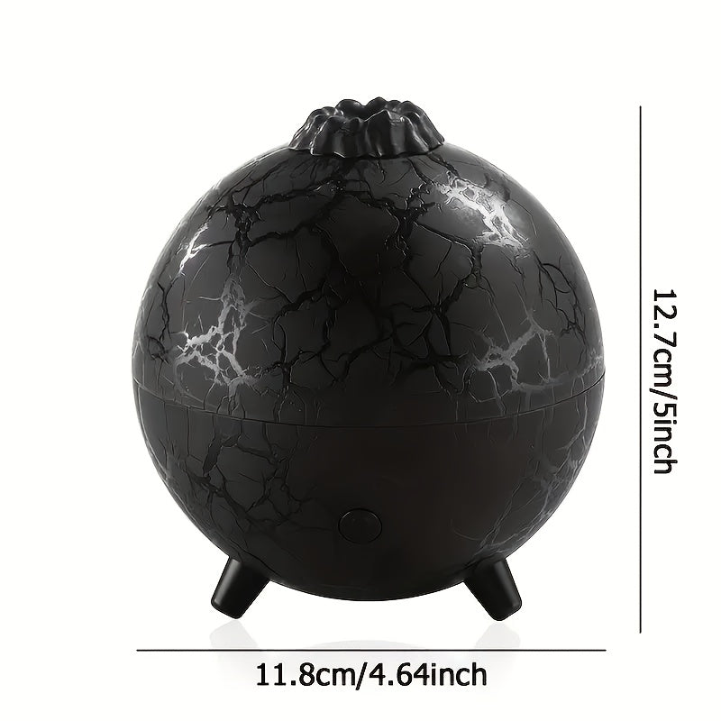 Humidificador de Aromaterapia Planetario, Difusor de Aceites Esenciales con Sonido Crepitante y Conexión USB. Adecuado para Sala de Estar, Dormitorio, Oficina, etc