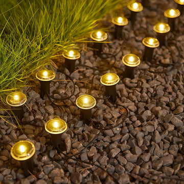30/15 piezas, luces solares para jardín, 8 modos de destello, apagado automático de luz diurna, encendido automático de noche, IP54 impermeable, luces de jardín adecuadas para patios, jardines, caminos, Día de San Valentín, decoraciones navideñas.
