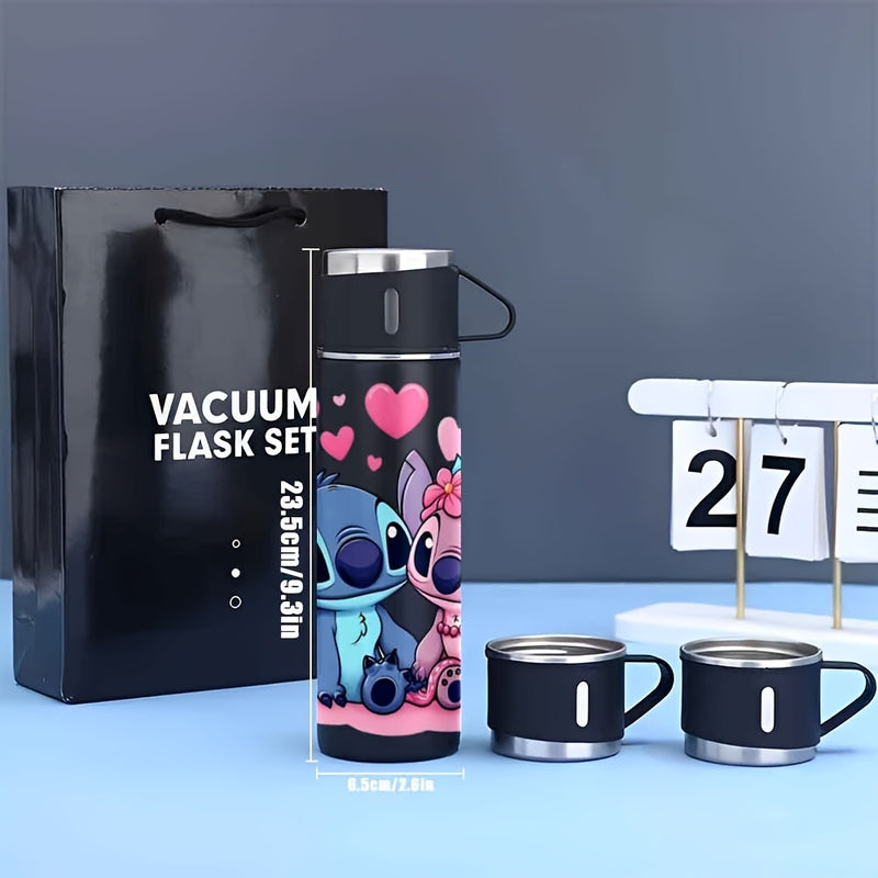 Juego de Tazas Térmicas Disney Stitch de 17oz | Botellas Deportivas Aisladas y Botellas | | Aislamiento al Vacío | Actividades al Aire Libre, Uso en la Oficina, Vida en Caravana | Perfecto para Seres Queridos LHB03211