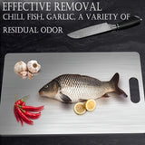 Juego de 3 tablas de cortar de acero inoxidable - Seguras para lavavajillas, doble cara para tareas de cocina diversas, esenciales para la cocina, seguras para alimentos, tamaños 9,84 x 5,9 pulgadas, 11,41 x 7,87 pulgadas, 13,38 x 9,05 pulgadas