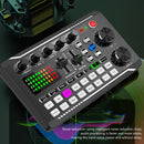 Interfaz de audio de transmisión en vivo con alimentación USB, F998, con efectos de DJ y cambiador de voz, plástico negro, batería recargable, para transmisión en vivo/blog/juego