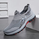 Zapatos para hombre, zapatillas casuales estilo slip-on, lona de malla transpirable al estilo antiguo pekinés, disponibles en tallas extendidas