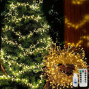 Luces de hadas de LED de fuegos artificiales de Navidad para interior, Luces de vacaciones LED, 8 modos de parpadeo, con control remoto, control remoto inteligente, regulable, 8 modos, 50/100 luces de hadas LED, adecuadas para bodas, fiestas, decoración