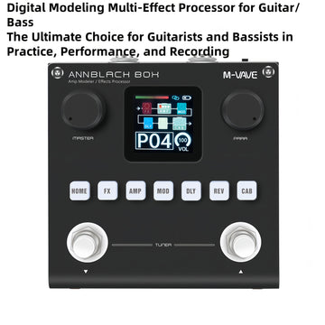 ANNBLACK BOX Procesador de Pedales para Guitarra y Bajo - 80 Preestablecidos + 6 Módulos Personalizables, Grabación Inalámbrica/OTG, Tiempo de Ejecución de 10H, 20 IR Cab SIM, Alimentado por USB/Batería, Equipo de Estudio de Grabación, Unidad de Efectos