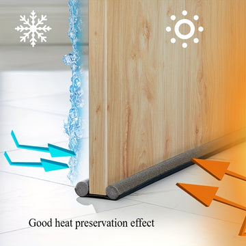 1pz Barrera de Viento Ajustable para Puertas con Sello Inferior No Adherente y Tira Flexibles Antiruido, Apto para Bajo de Puertas, Ventanas, Huecos de Vidrio de Ducha, Garaje Duradero y Fácil de Instalar