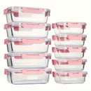 10.82 oz Recipiente de Almuerzo de Vidrio Grueso, Apto para Microondas, Contenedor Rectangular Ideal para Estudiantes y Trabajadores de Oficina, Perfecto para Uso en Casa y Conservación de Alimentos, Regreso a Clases