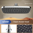 Ducha Cuadrada de Alta Presión Deluxe Rain, Acabado Elegante Plateado/Negro, Montaje en Pared Fácil para una Experiencia de Baño Premium, Decoración de Regalo para Navidad/Halloween