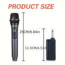Microfono sin varillas DOSLNLYA con Receptor - Señal Estable de Largo Alcance, Carga Rápida USB-C Dual Power, Compatible con Máquinas de Karaoke, DJ, Bodas, Fiestas y Home Theater - Micrófono Profesional para Cantar, Control Funcional, Diseño Elegante, A