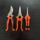 Juego de 3 tijeras profesionales para podar flores y jardinería con cuchillas de acero inoxidable, herramienta manual de podado en empaque de caja