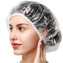 100pcs Gorros de Ducha de Plástico Transparente - Gorras de Baño Desechables de Alta Calidad para Protección del Cabello Durante la Ducha, Baño y Uso en Salones - Accesorios Higiénicos para el Baño (Paquete de 100), Accesorios de Ducha, Gorro Transparent